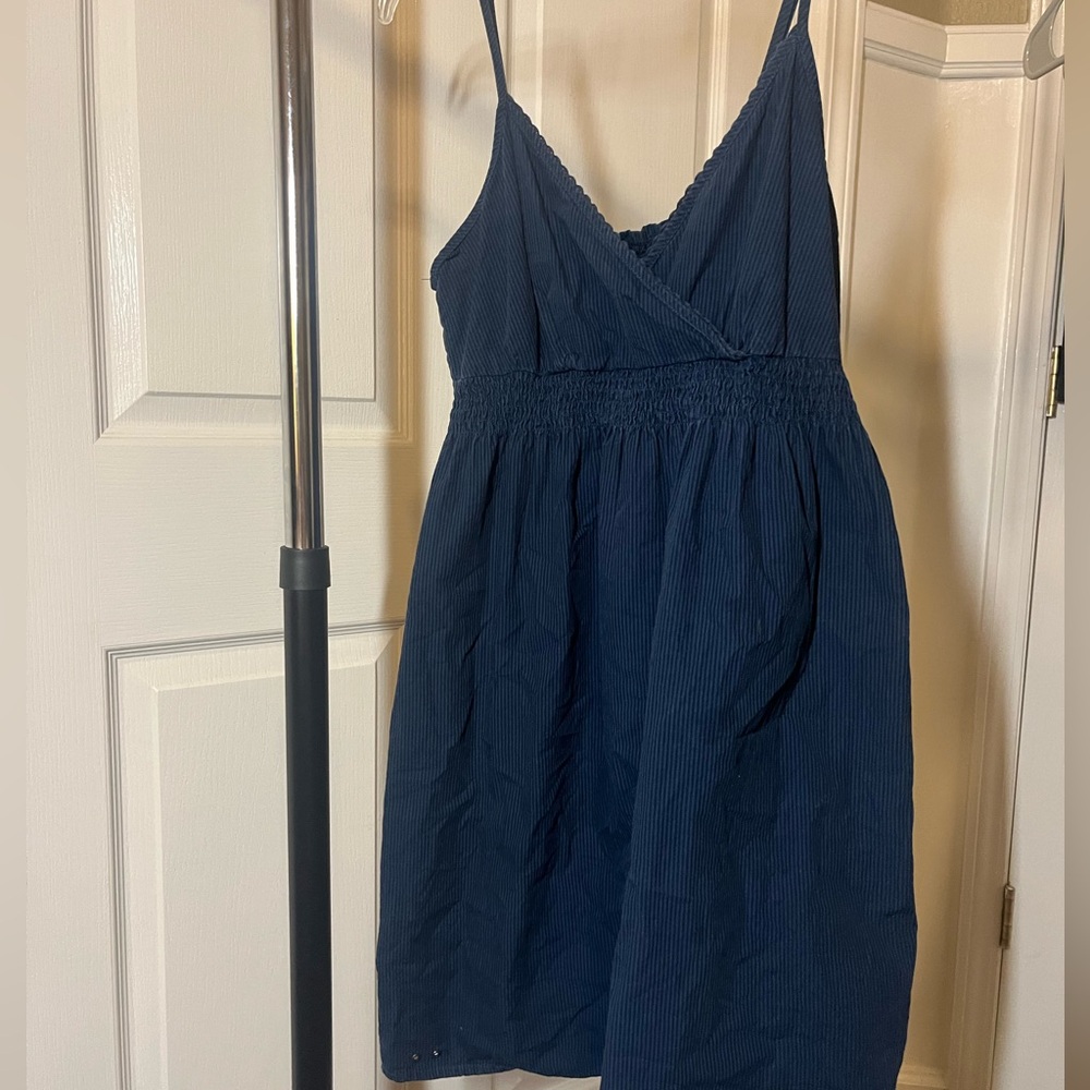 CONVERSE ONE STAR Navy Blue Pinstripe Cute Summer Sundress